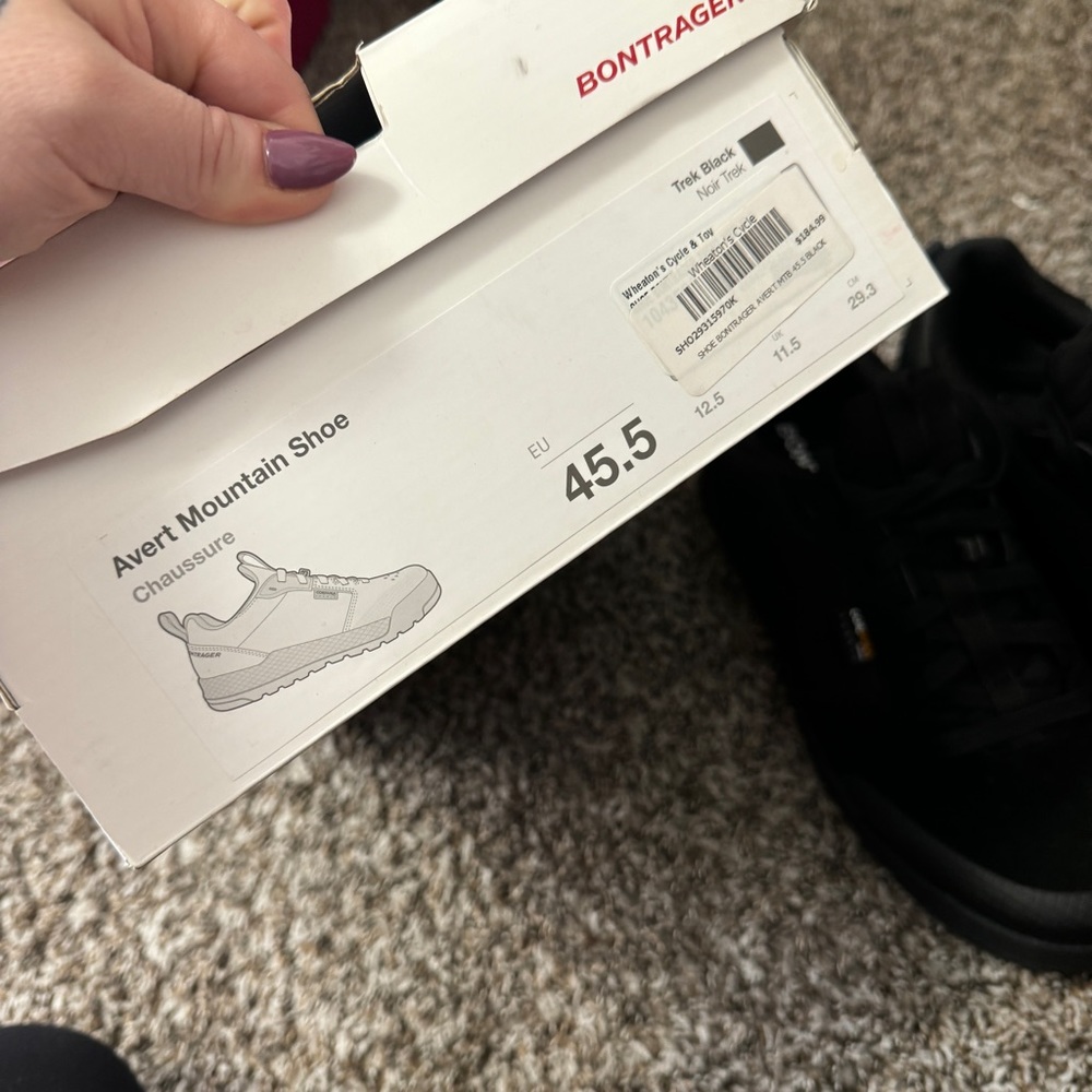 Avert Mountain Shoe Chaussure Bontrager 12.5 men’s EU 45.5 New clip in cycling - Picture 6 of 7